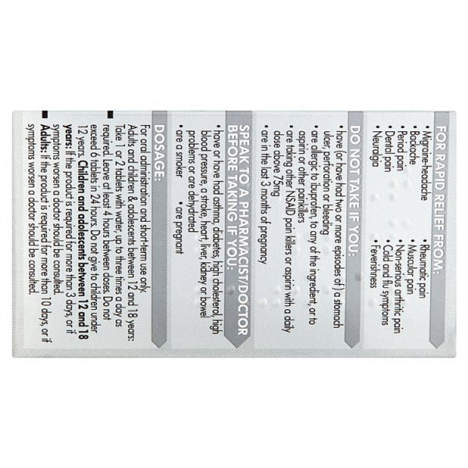 Nurofen Ibuprofen 200Mg Pain Relief Tablets 96S