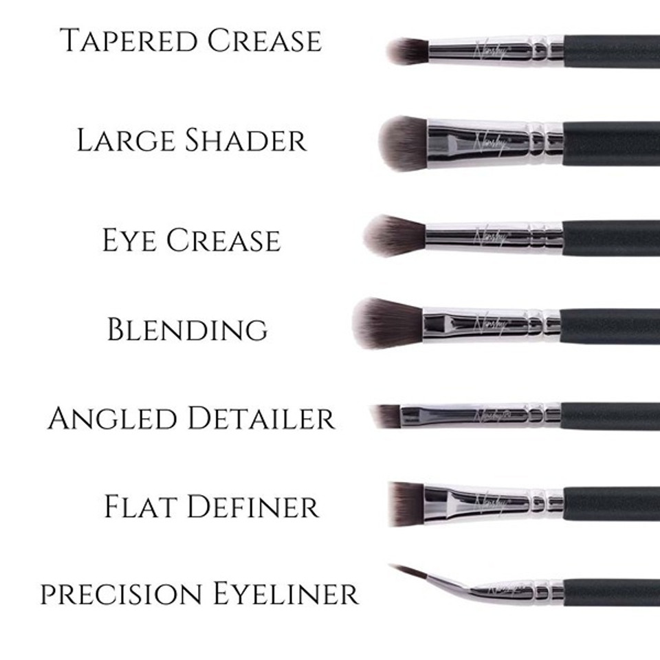Nanshy The Eye Brush Set (7 Eyeshadow Brushes - Black)