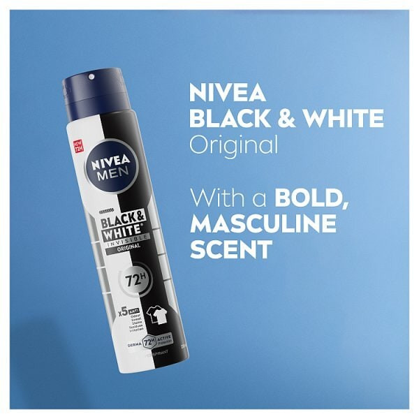Nivea Men Black & White Anti-Perspirant Deodorant 250Ml