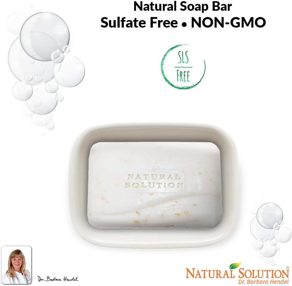 Natural Solution Himalayan Pink Salt Soap Bar,Moisturizing And Organic Bar Soap,Oatmeal - 5.2 Oz Each (6 Pack)