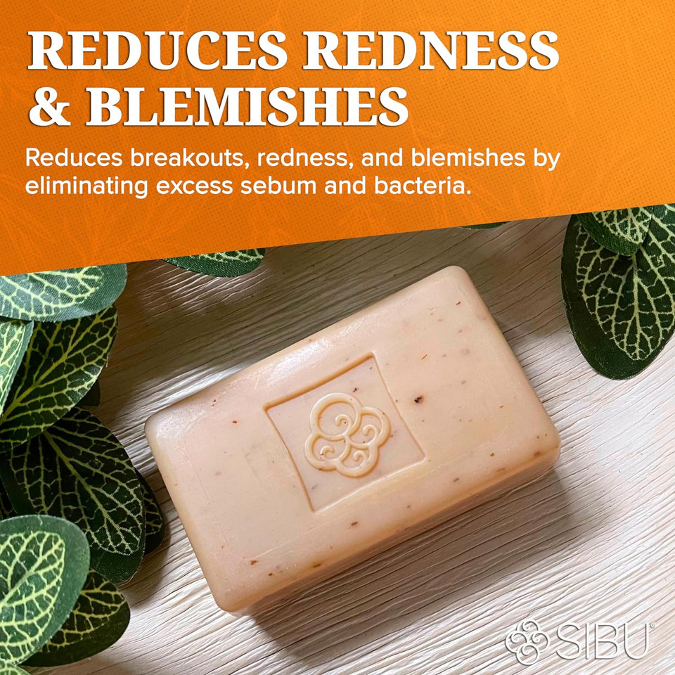 Sibu Sea Buckthorn Soap, Cleansing Face & Body Bar With Citrus Scent (3-Pack)  Moisturizes Skin, Reduces Redness And Blemishes, And Calms Sensitive Skin