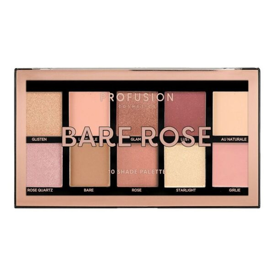 Profusion Cosmetics Bare Rose | 10 Shade Eyeshadow Palette