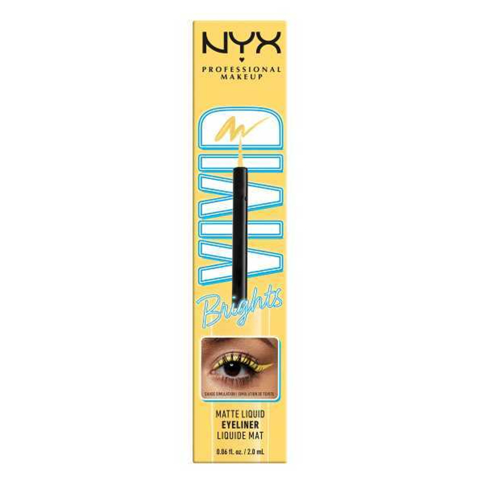 Nyx Pmu Vivid Brights Liquid Eyeliner - Had Me At Yellow