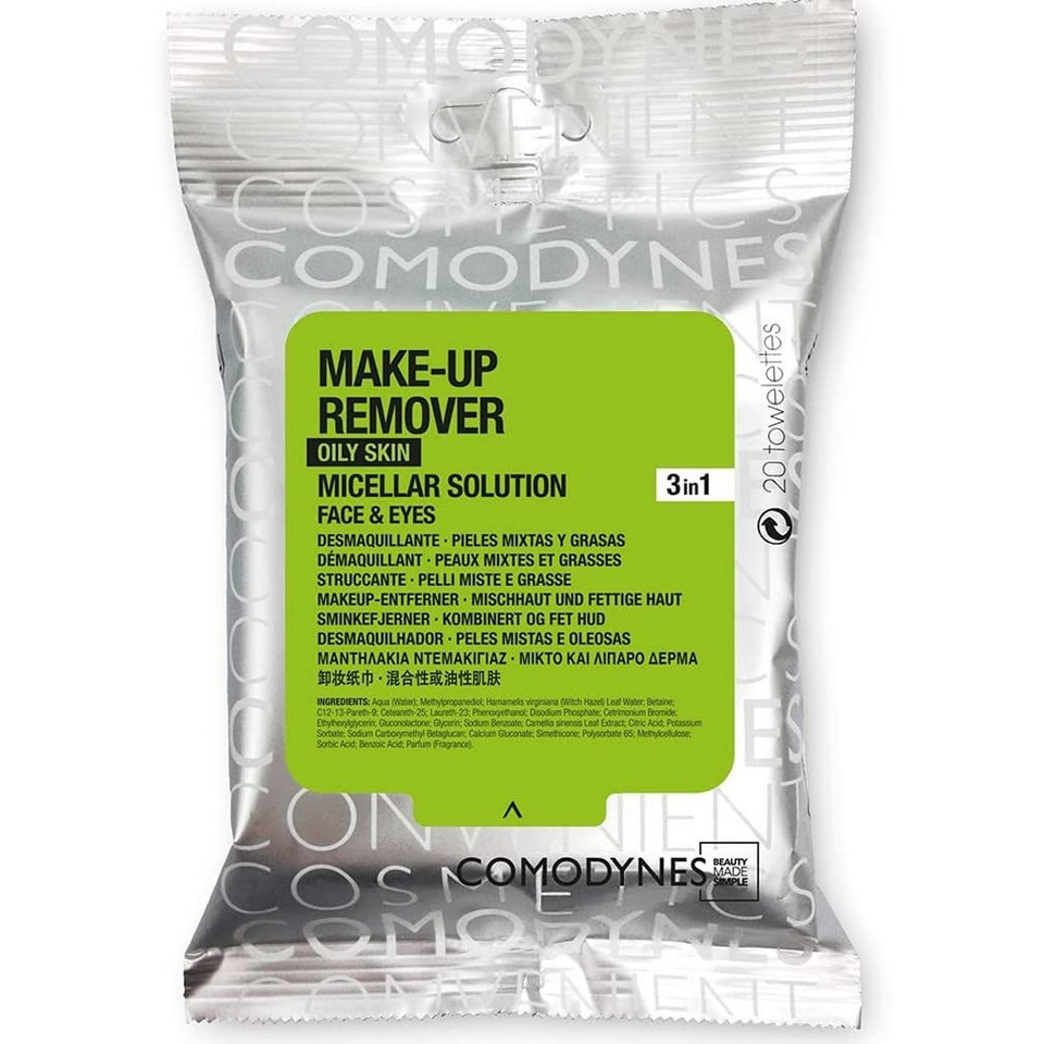 Comodynes Make Up Remover Towels For Face And Eyes, Burdock (Combination And Oiiy Skin) - 20 Ea