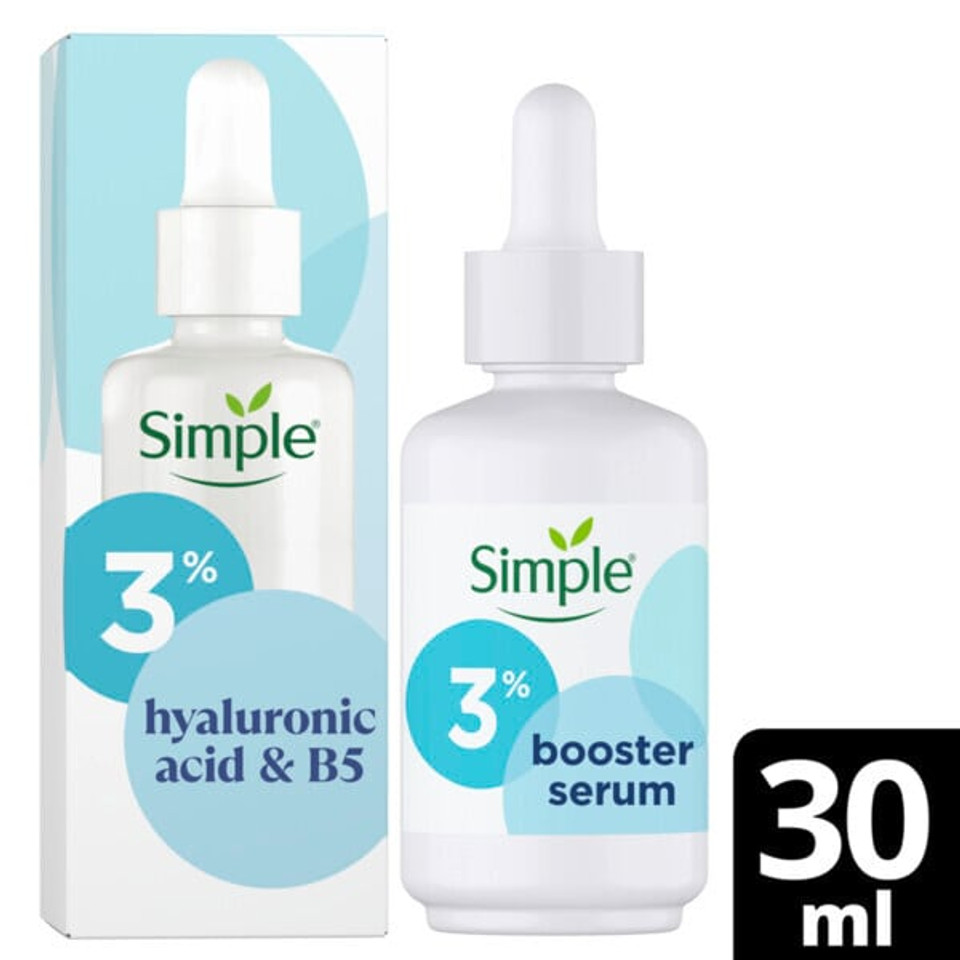 Simple 3% Hyaluronic Acid + B5* Serum Booster Serum 30Ml