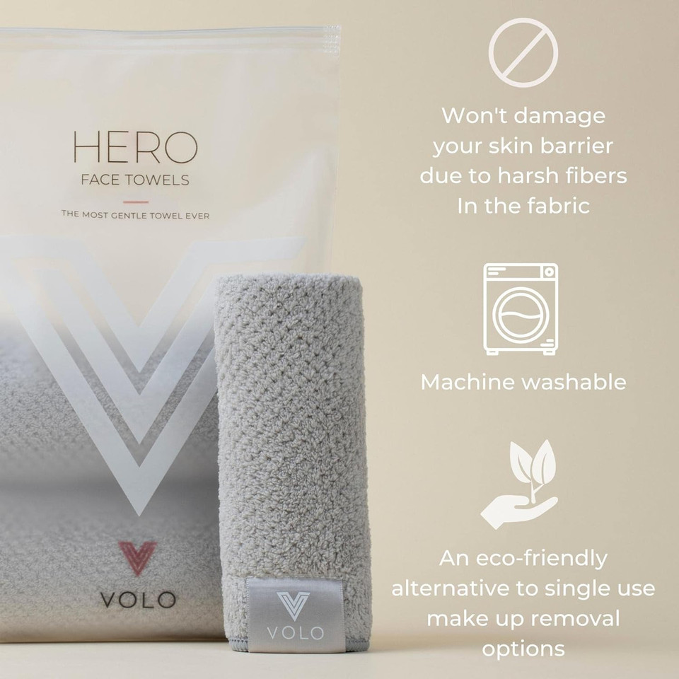 Volo Hero Salt White Face Towel | Reusable Facial Wash Cloths | Makeup Remover & Post Shower Washcloths | Ultra Soft, Absorbent, Gentle, Fast Drying Nanoweave Fabric Face Towels | Microfiber 3Pksalt White Volo Hero Salt White Face Towel | Reusable Facial Wash Cloths | Makeup Remover & Post Shower Washcloths | Ultra Soft, Absorbent, Gentle, Fast Drying Nanoweave Fabric Face Towels | Microfiber 3Pksalt White