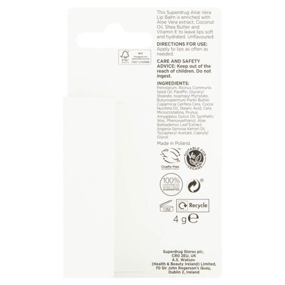 Aloe Vera Lip Balm 4G