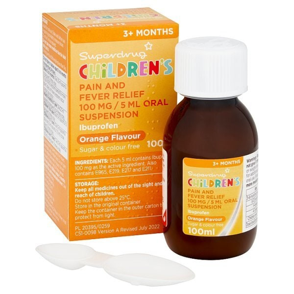 Children'S Pain And Fever Relief 100Mg/5Ml