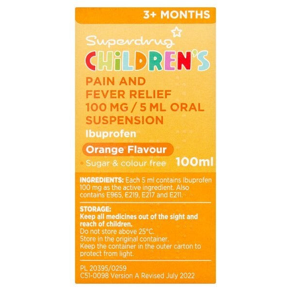 Children'S Pain And Fever Relief 100Mg/5Ml