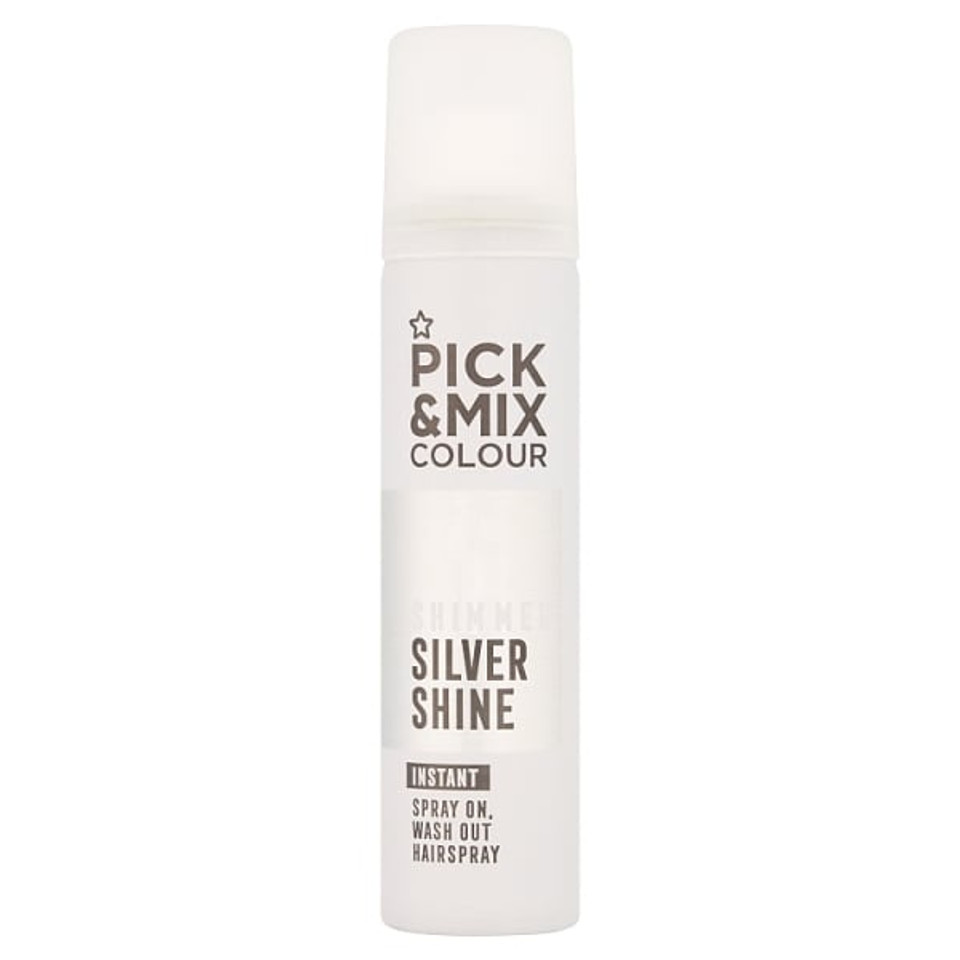 Pick & Mix Colour Hair Spray Silver 75Ml