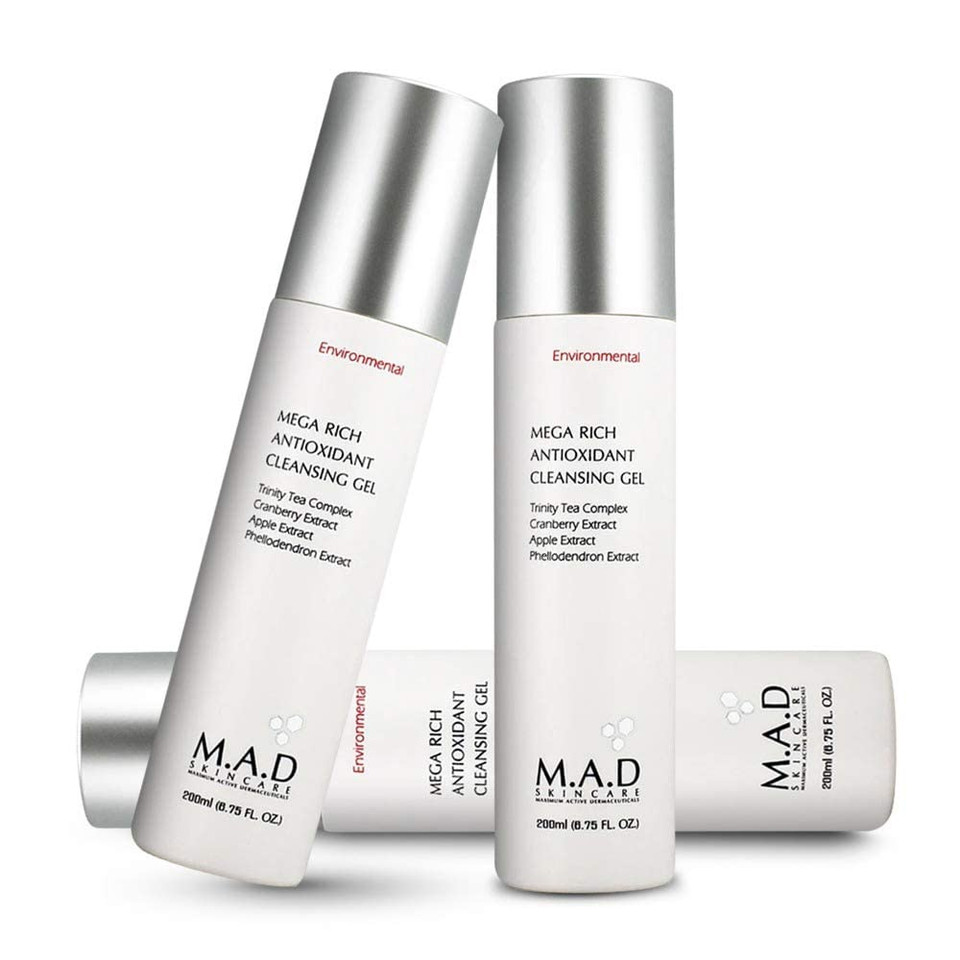 M.A.D Skincare Environmental Mega Rich Antioxidant Facial Cleansing Gel 6.75 Oz