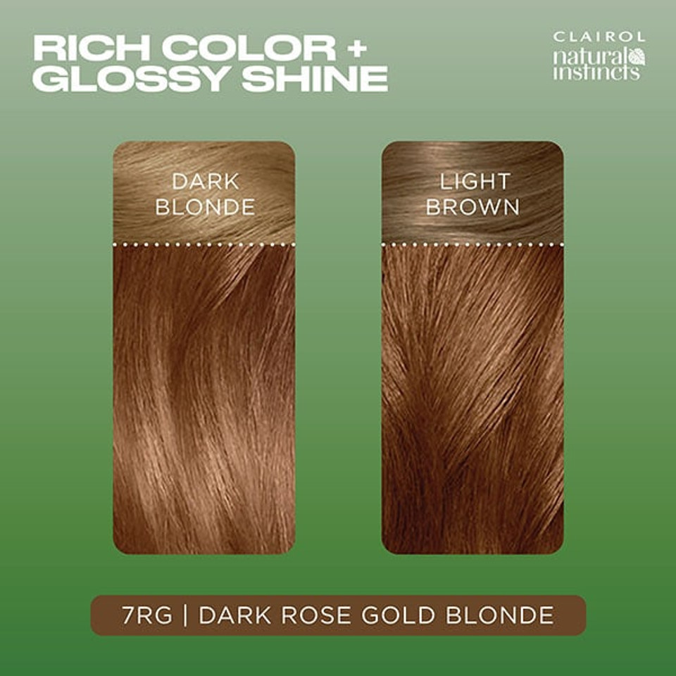 Clairol Natural Instincts Hair Dye 7Rg Dark Rose Gold Blonde