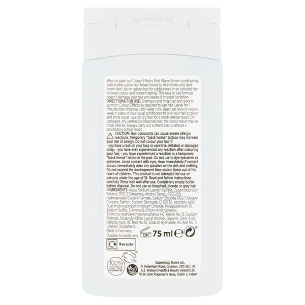 Colour Effects Wash In Wash Out Warm Brown 4.0