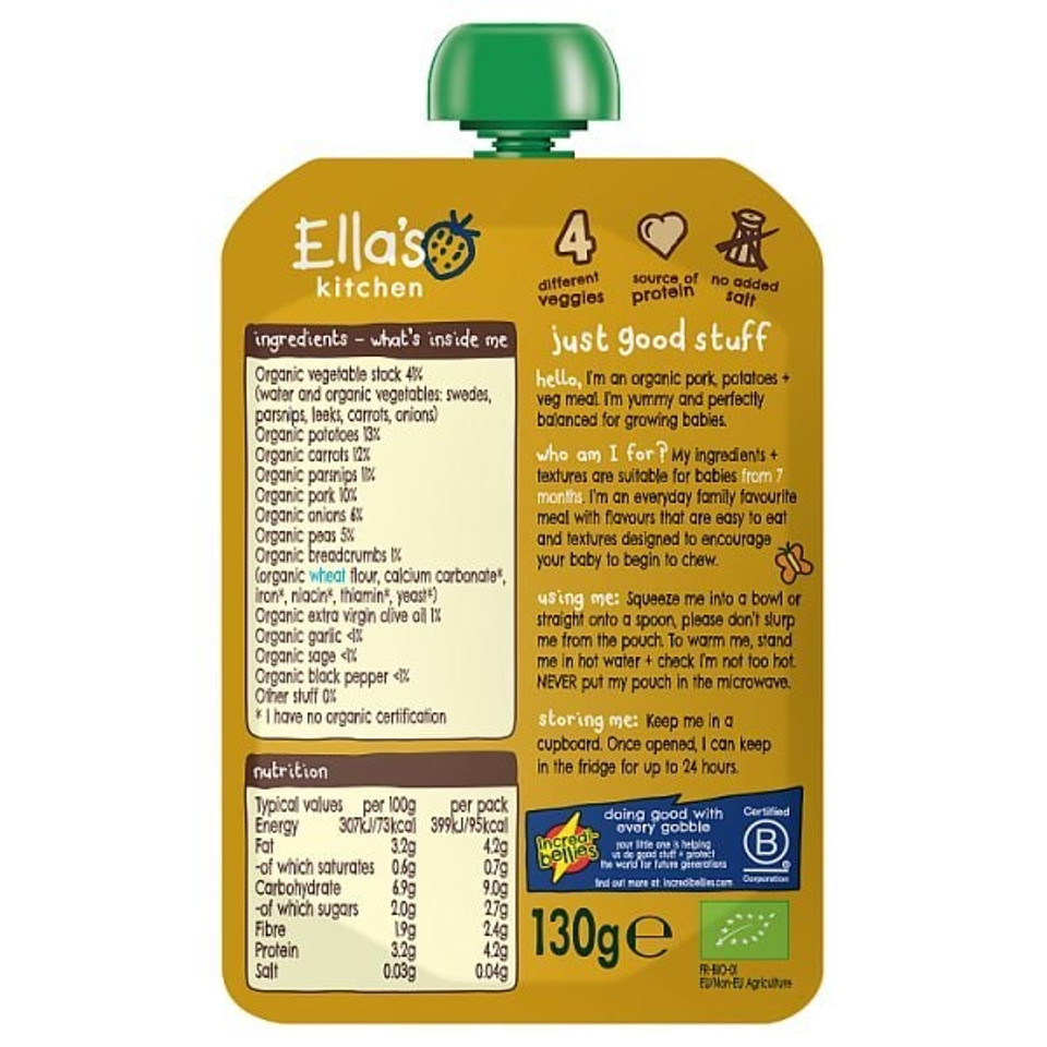 Ella'S Kitchen Bangers And Mash Stage 2 130G