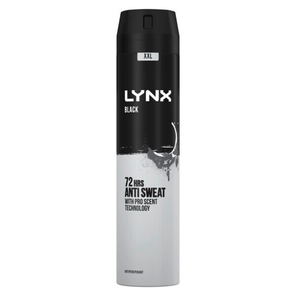 Lynx Xxl Black 72Hour Anti-Perspirant Deodorant Spray 250 Ml