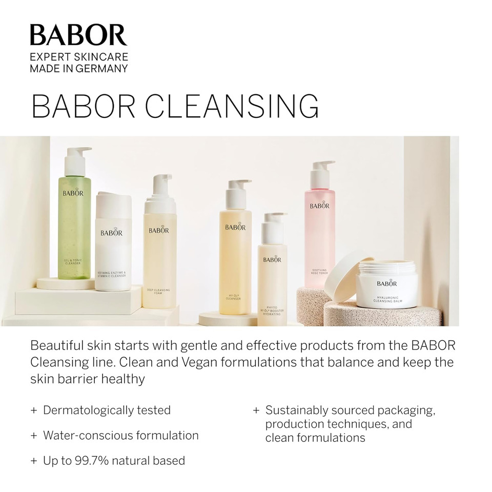 Babor Hyaluronic Cleansing Balm To Oil For Demanding Skin, Gentle Cleansing For Face Infused With Hyaluronic Acid To Hydrate Skin, 150 Ml