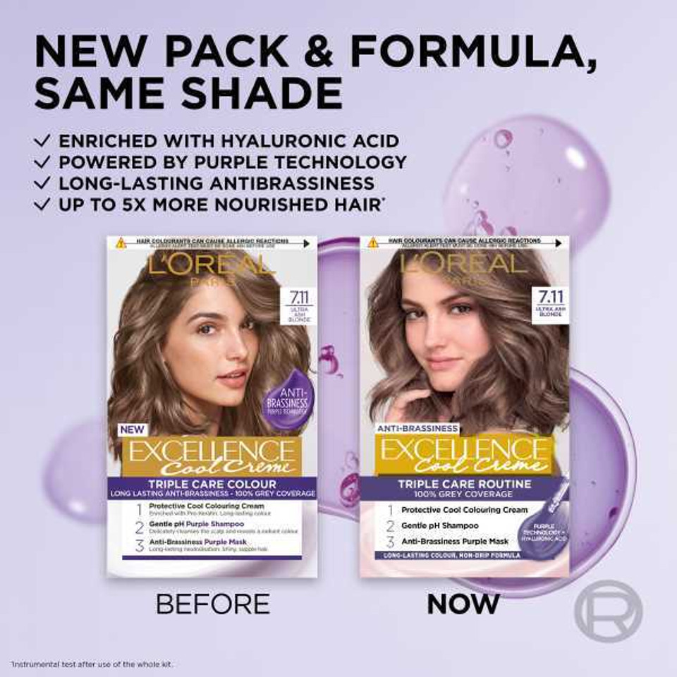 Excellence Crã¨Me Cool 7.11 Ultra Ash Blonde Hair Dye