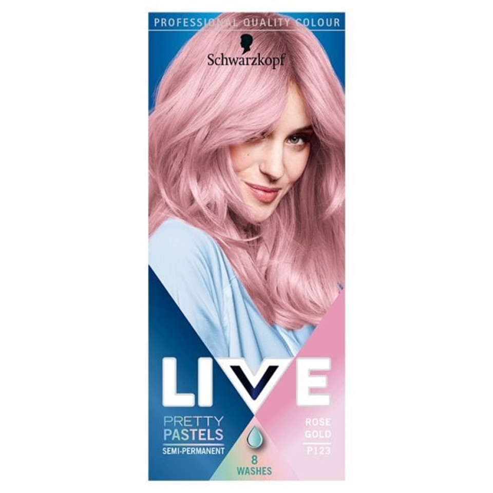 Live Pretty Pastels Semi-Permanent Pink Hair Dye Rose Gold