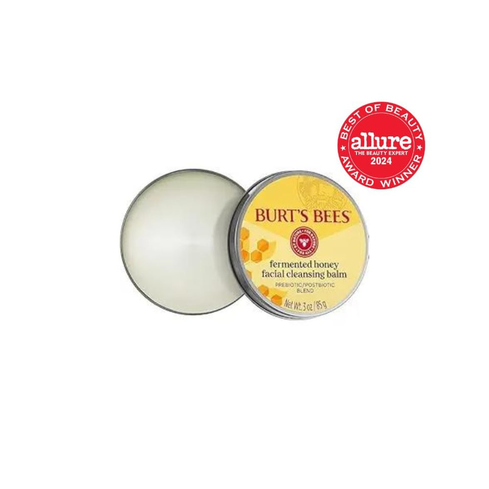 Burt'S Bees Fermented Honey Facial Cleansing Balm, With Prebiotic And Postbiotic Blend, Contains Fermented Honey And Green Tea, Natural Origin Skin Care, 1 Tin, 3 Oz