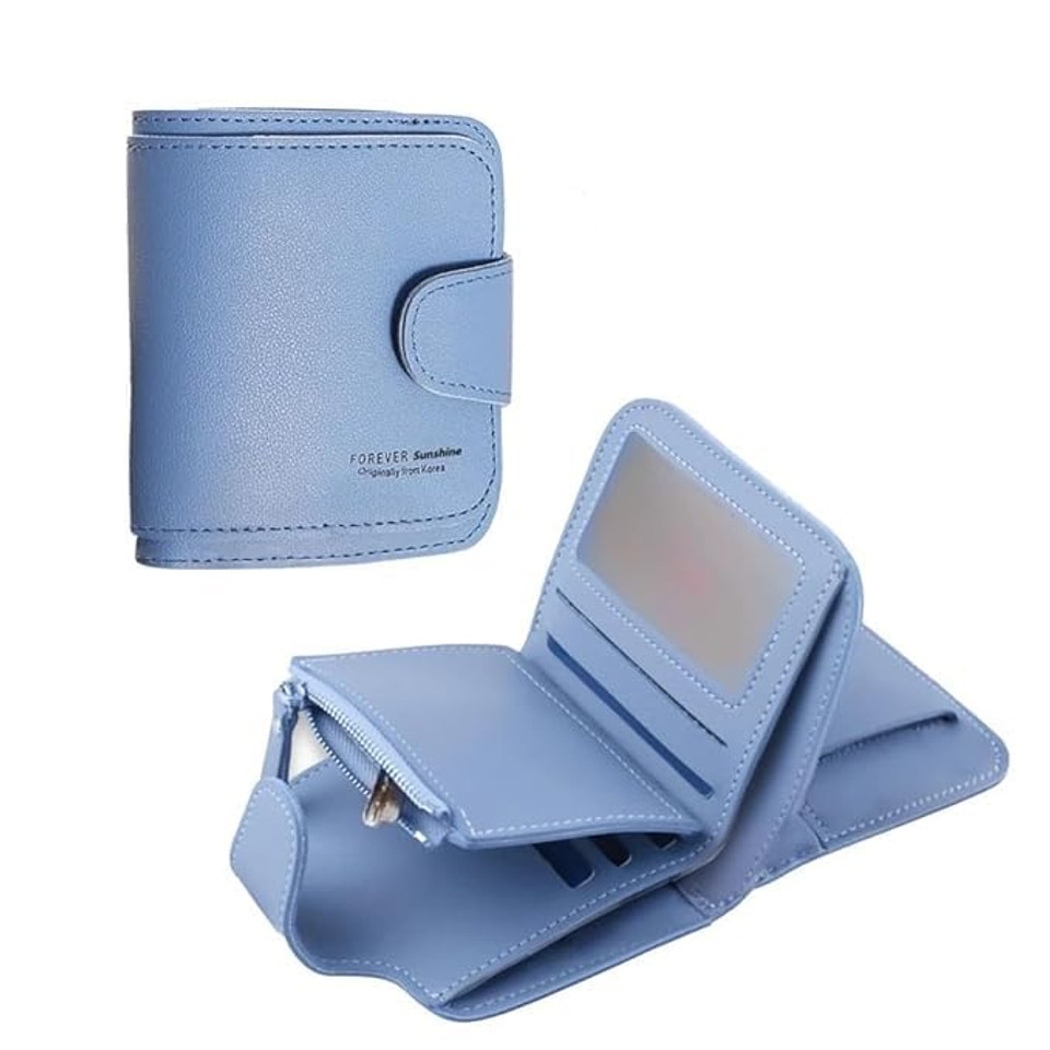INFINIBYTE Small Women's Wallet PU Leather - Multi Fold Wallets Credit Card Holder Coin Purse Zipper Small Clutch Secure Card Case/Gift Wallet