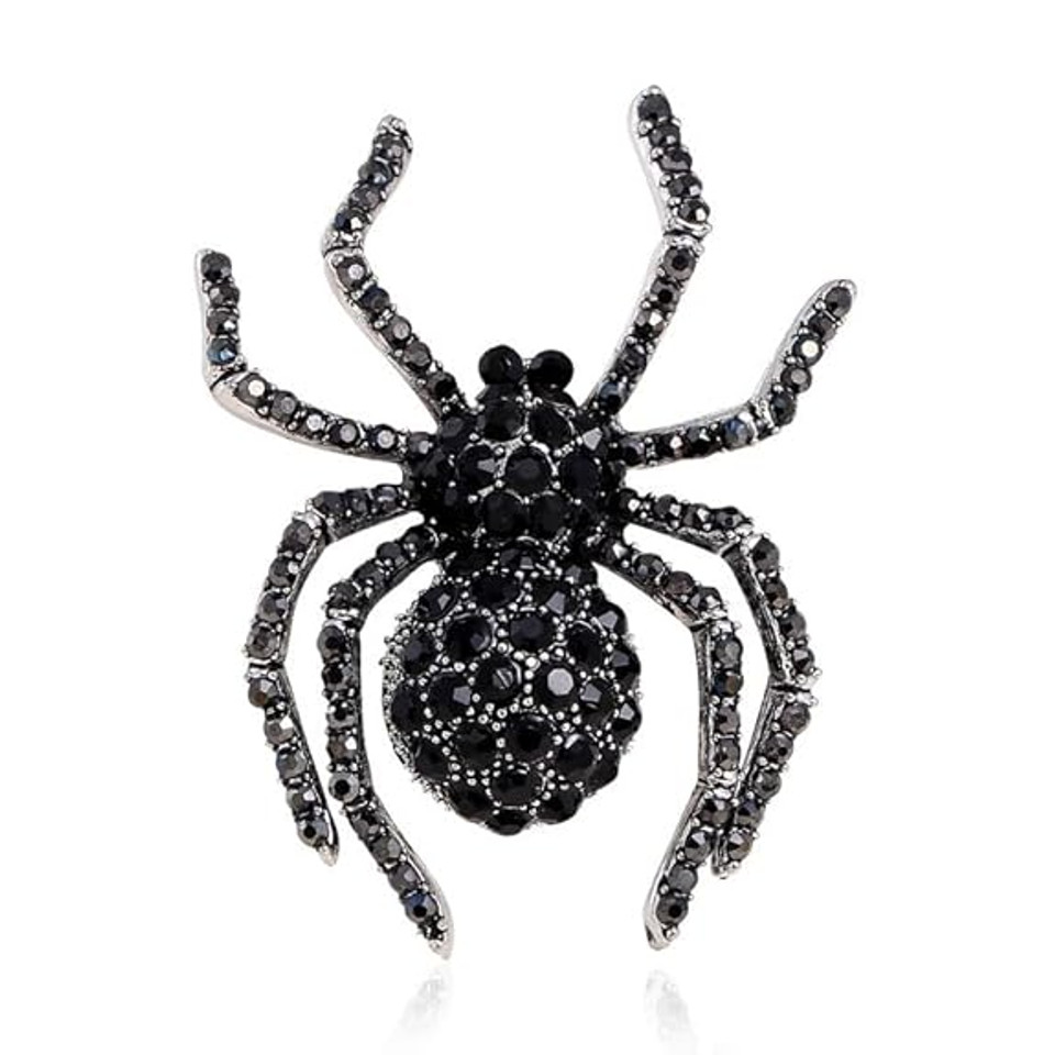A luxury crystal corsage brooch featuring elegant designs of a cat, scorpion, or spider. This sparkling unisex accessory adds a stylish touch to suits, dresses, and party outfits, making it a perfect gift for any occasion.