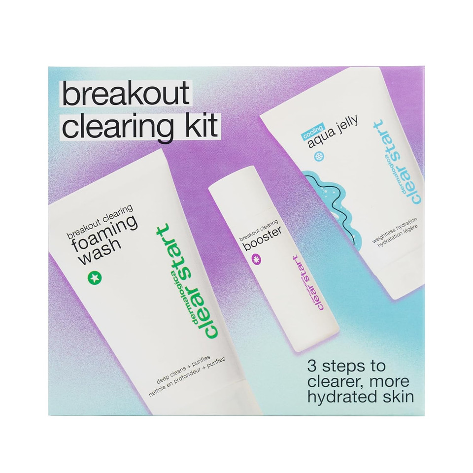 Dermalogica Clear Start Breakout Clearing Kit  Contains Acne Face Wash, Breakout Clearing Spot Treatment & Cooling Moisturizer