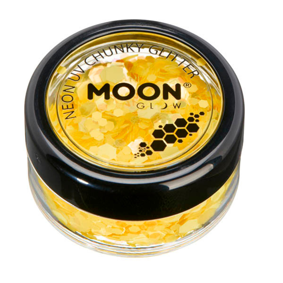 Moon Glow - Neon Uv Chunky Glitter - Golden Yellow