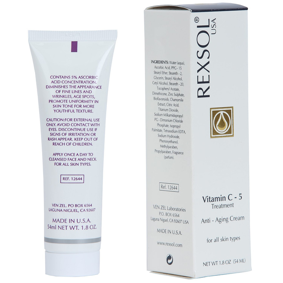Rexsol 5% Vitamin C Treatment Anti-Aging Cream. (54 Ml / 1.8 Fl Oz)