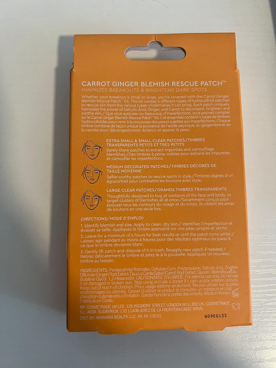 Sweet Chef Carrot Ginger Rescue Blemish Patches - Hydrocolloid Bandages Spot Treatment - 4 Different Shape And Size Pimple Patches With Resurfacing Carrot & Brightening Ginger (36 Patches)