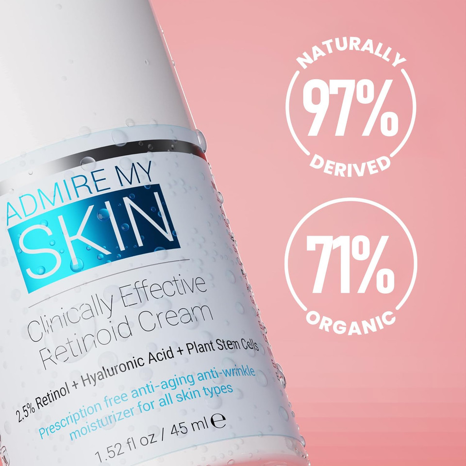 Admire My Skin Potent Retinoid Cream - Anti Aging Retinol Cream Moisturizer To Help Clear Acne Prone Skin, Eliminate Wrinkles And Provide You With That Healthy Youthful Glow