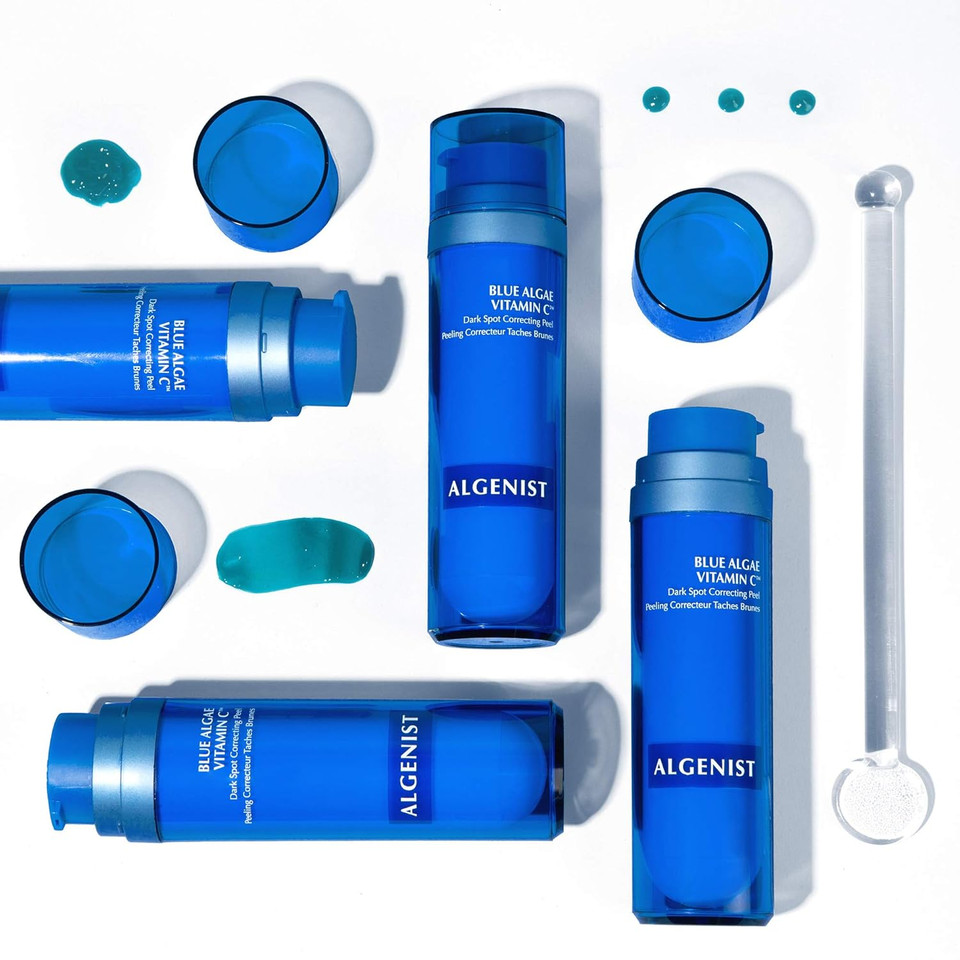 Algenist Blue Algae Vitamin C Dark Spot Correcting Peel - Visibly Reduce The Appearance Of Discoloration - Exfoliating Ahas, Bha & Pha To Brighten & Even Skin Tone (45Ml)