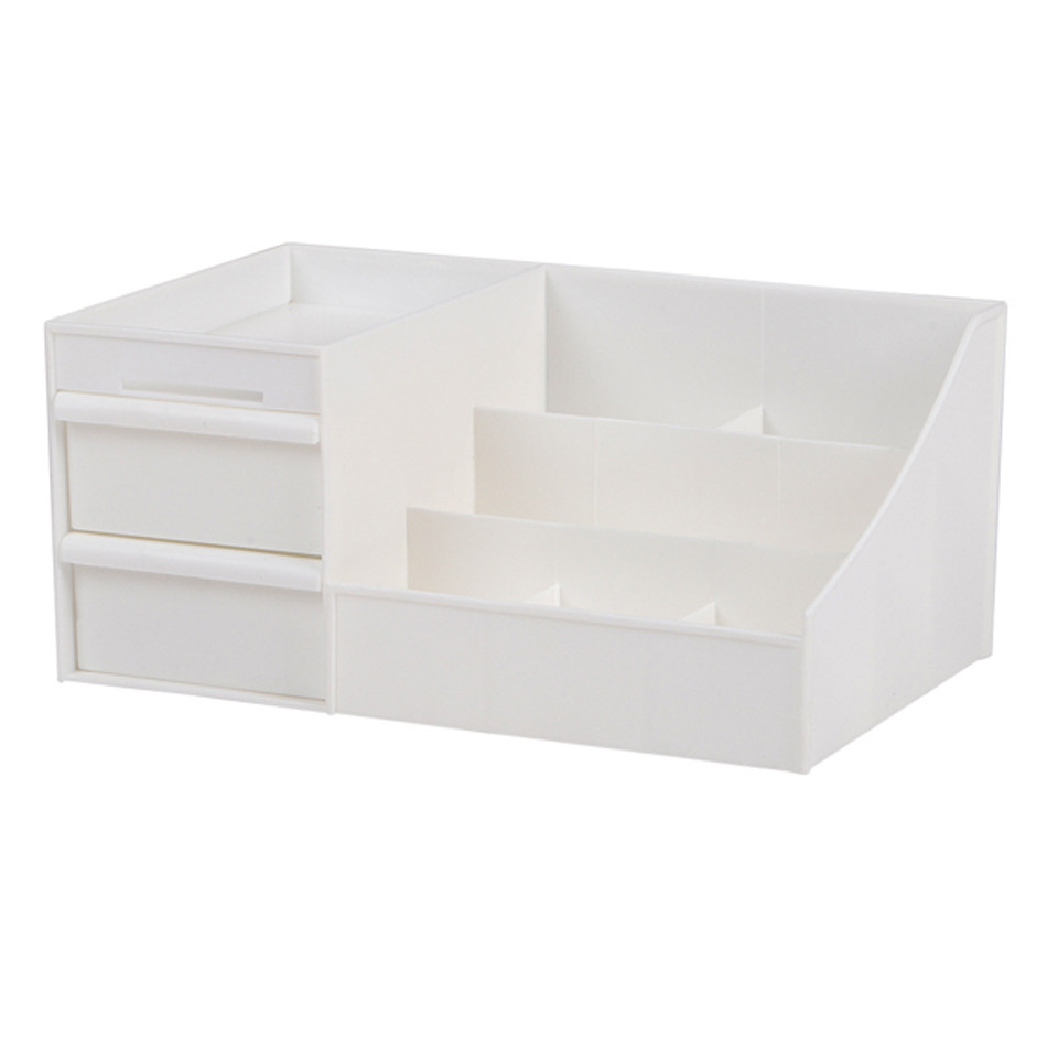Livingandhome Plastic Makeup Storage Box With Drawers Large