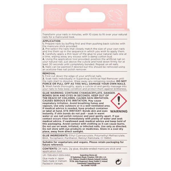 Finishing Touches Fake Nails Medium Pink