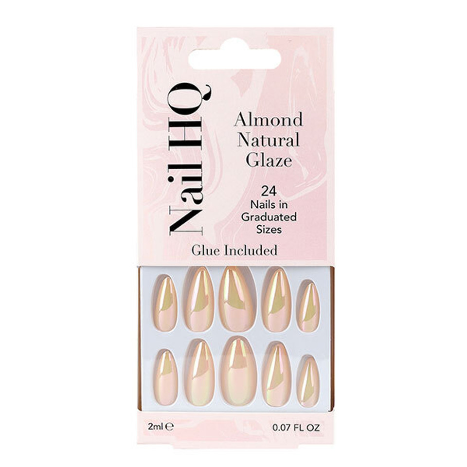 Nail Hq Almond Natural Glaze Nails