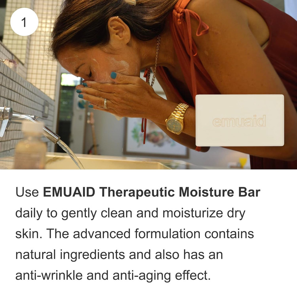 Emuaid Acne Erasing Trio Therapeutic Moisture Bar, Overnight Acne Treatment, Emuaidmax First Aid Ointment, Calms Cystic Acne, Reduces Acne Scars, Spots, And Blackheads Overnight