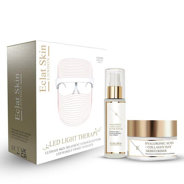 Eclat Skin London 3 Colour Led Mask + Ha Set