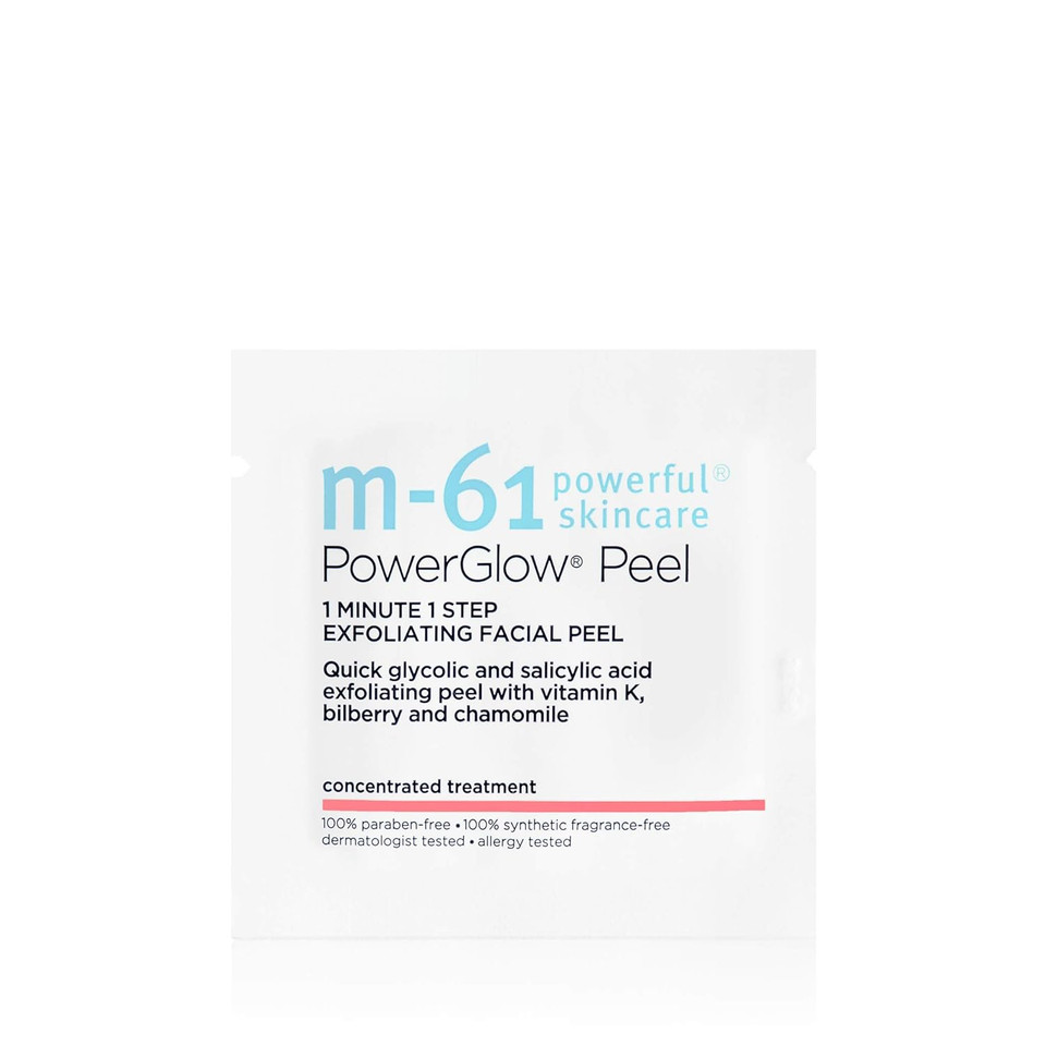 M-61 Powerglowã¢Â® Peel- 10 Treatments- 1-Minute, 1-Step Exfoliating Glow Peel With Glycolic, Vitamin K & Chamomile10 Count (Pack Of 1)