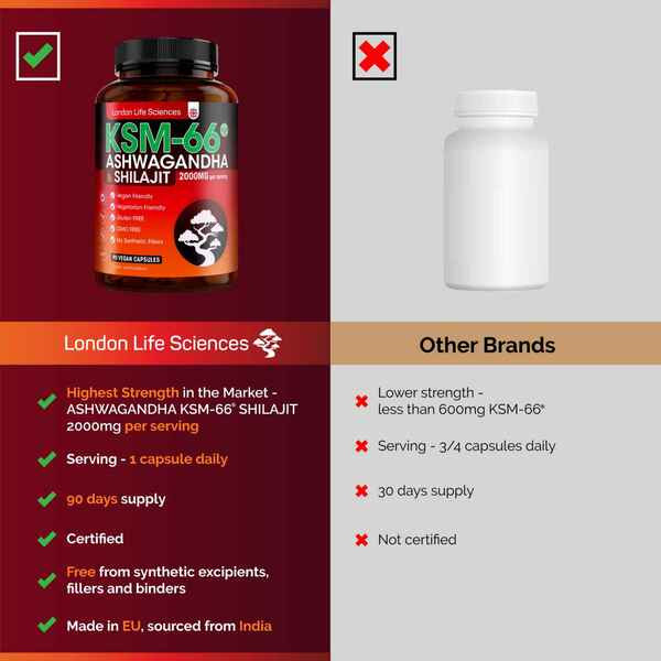 Lls Shilajit And Ashwagandha Ksm-66® 90 Caps
