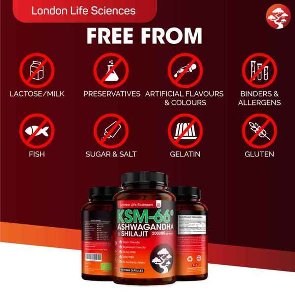 Lls Shilajit And Ashwagandha Ksm-66® 90 Caps