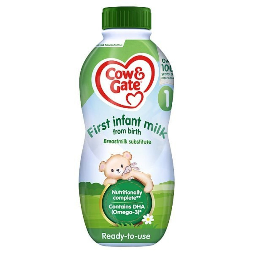 Cow & Gate 1 First Baby Milk Formula Liquid From Birth 1L