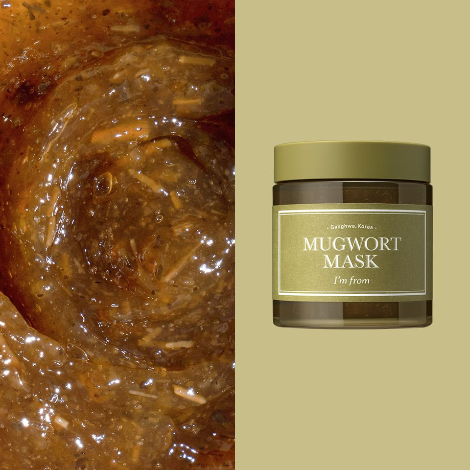 [I'M From] Mugwort Mask 3.88 Fl Oz | Natural Herb, Tea Tree, Wash-Off, Cooling And Fast Soothing Breakouts, For Sensitive Skin