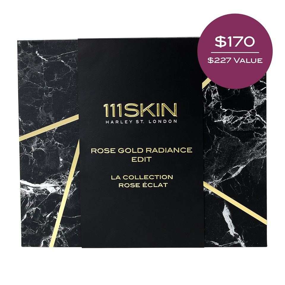 111Skin Rose Gold Radiance Edit| Gift Set Of Rose Gold Radiance Booster, Brightening Facial Treatment Mask And Illuminating Eye Mask |For Radiant Skin