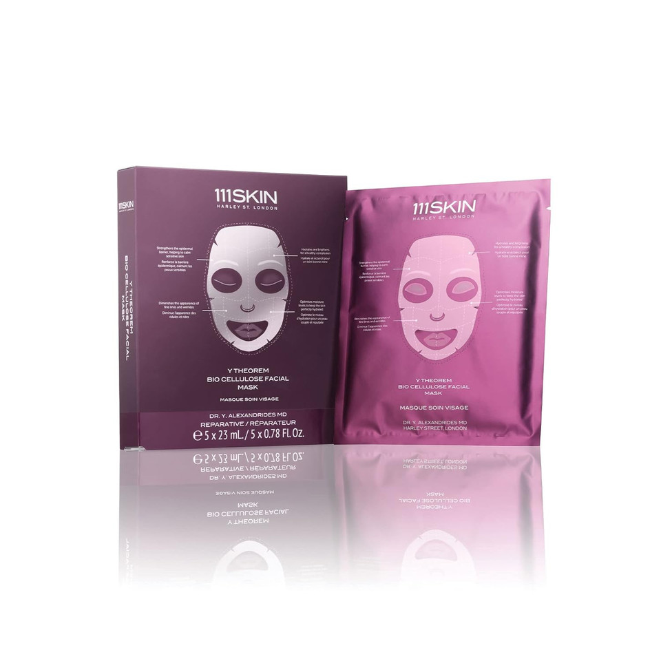 111Skin Y Theorem Bio Cellulose Facial Mask | Repair, Rest & Rejuvenate Skin | Set Of 5 (0.78 Oz Each)