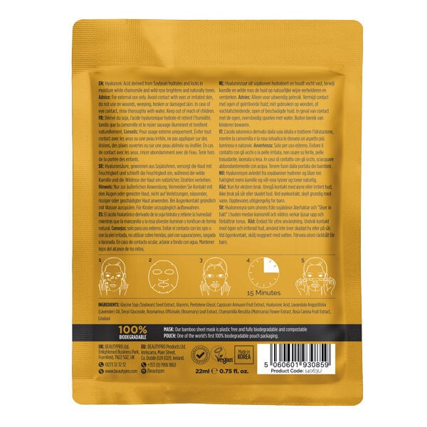 Beautypro Hyaluronic Acid Hydrating Sheet Mask 22Ml
