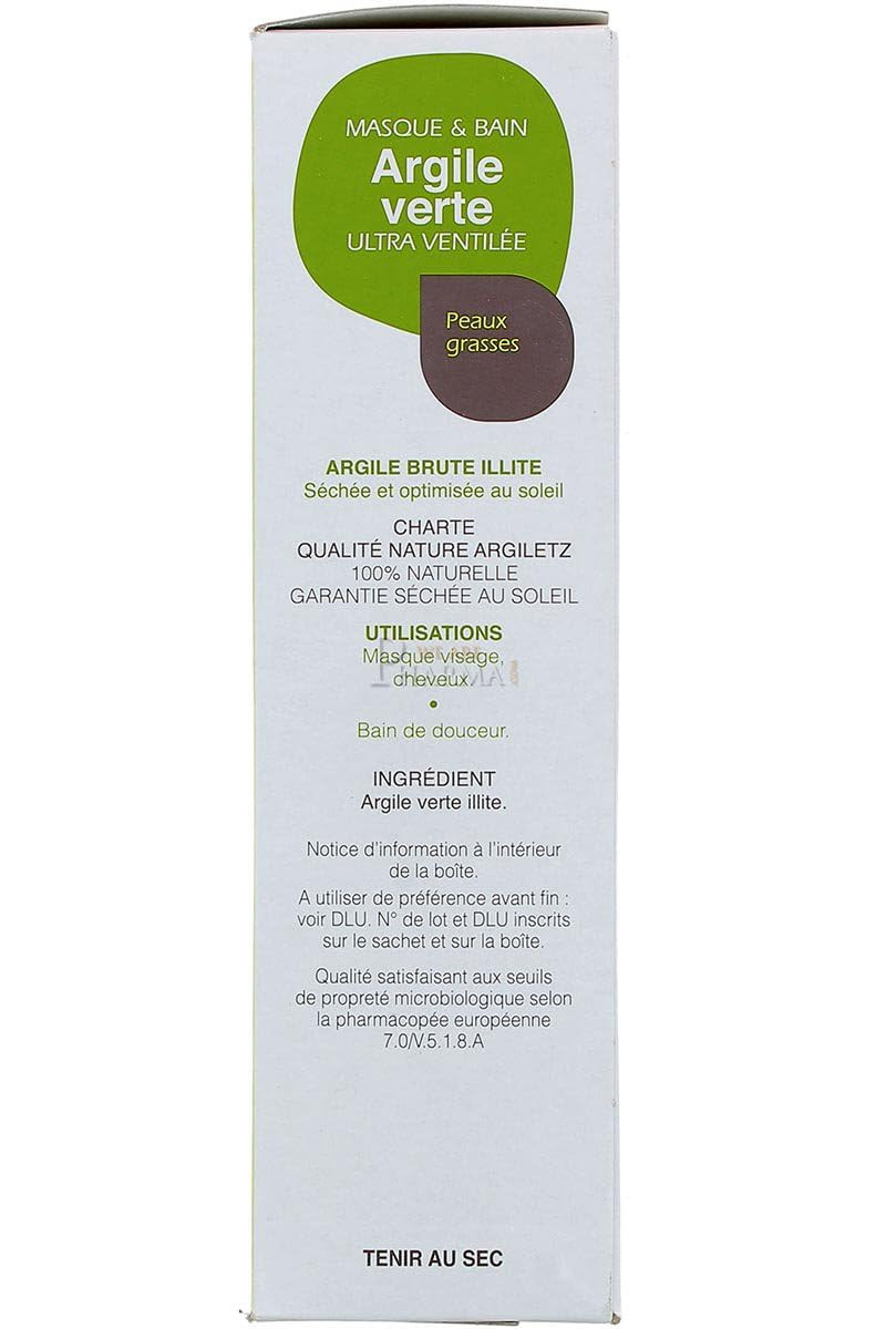 Argiletz Laboratoires French Green Clay | Ultra-Ventilated | Sourced And Produced In France | 300G/10.5 Oz