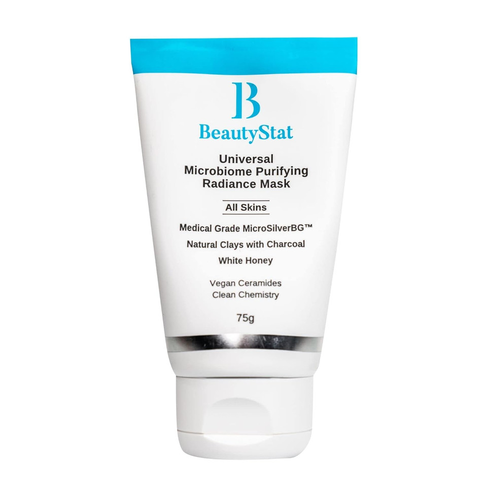 Beautystat Universal Microbiome Purifying Radiance Mask, Cleansing Mask To Help Dimish Appearance Of Pores + Purify Skin With Natural Clays (2.5 Oz)