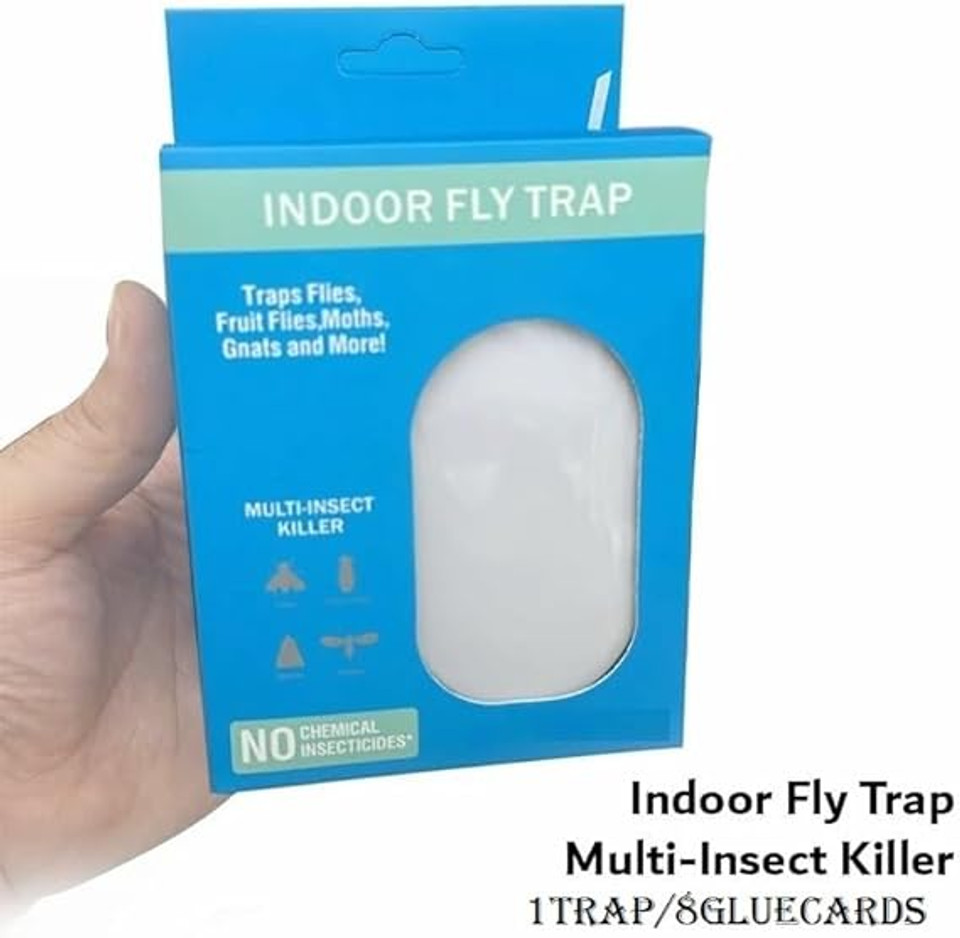 Home Indoor Plug-in Fly Trap – Electric Fruit Fly & Gnat Catcher, 400 Sq Ft Coverage (1 Device + 8 Glue Cards) Home Indoor Plug-in Fly Trap – Electric Fruit Fly & Gnat Catcher, 400 Sq Ft Coverage (1 Device + 8 Glue Cards)