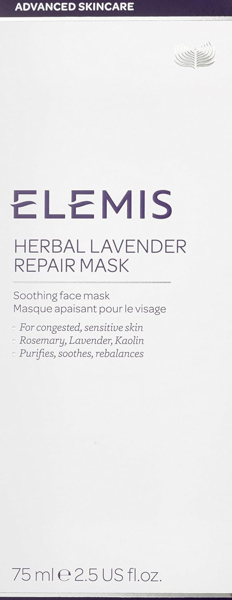 ELEMIS Herbal Lavender Repair Mask; Soothing Clay Mask, 2.5 Fl Oz