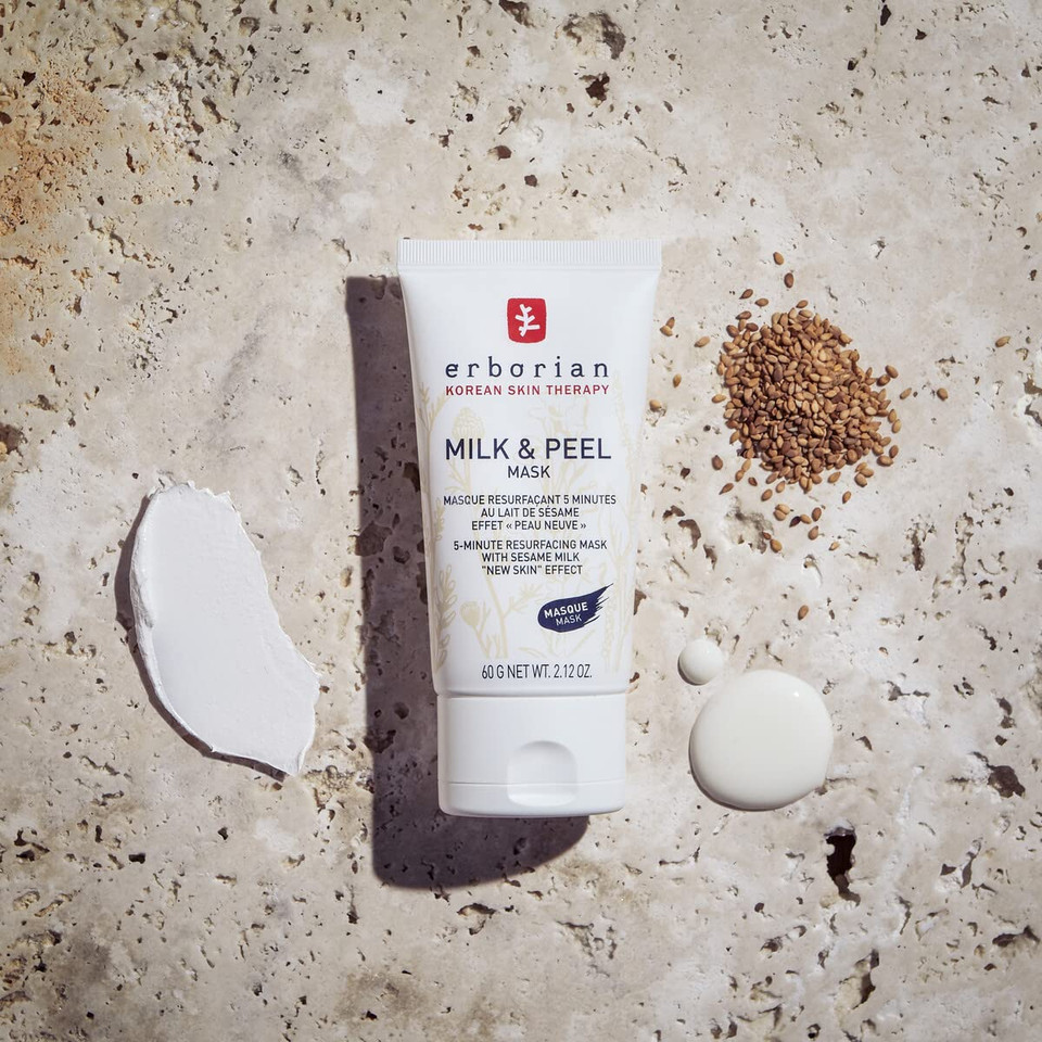 Erborian Erborian - Milk & Peel Mask -Exfoliating And Refining Sesame Milk Rich Mask - Korean Face Mask - For All Skin Types And Complexion - 2 Oz, 2 Fl. Oz