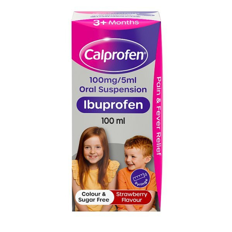 Calprofen Ibuprofen Suspension 3+ Months Sugar Free 100Ml